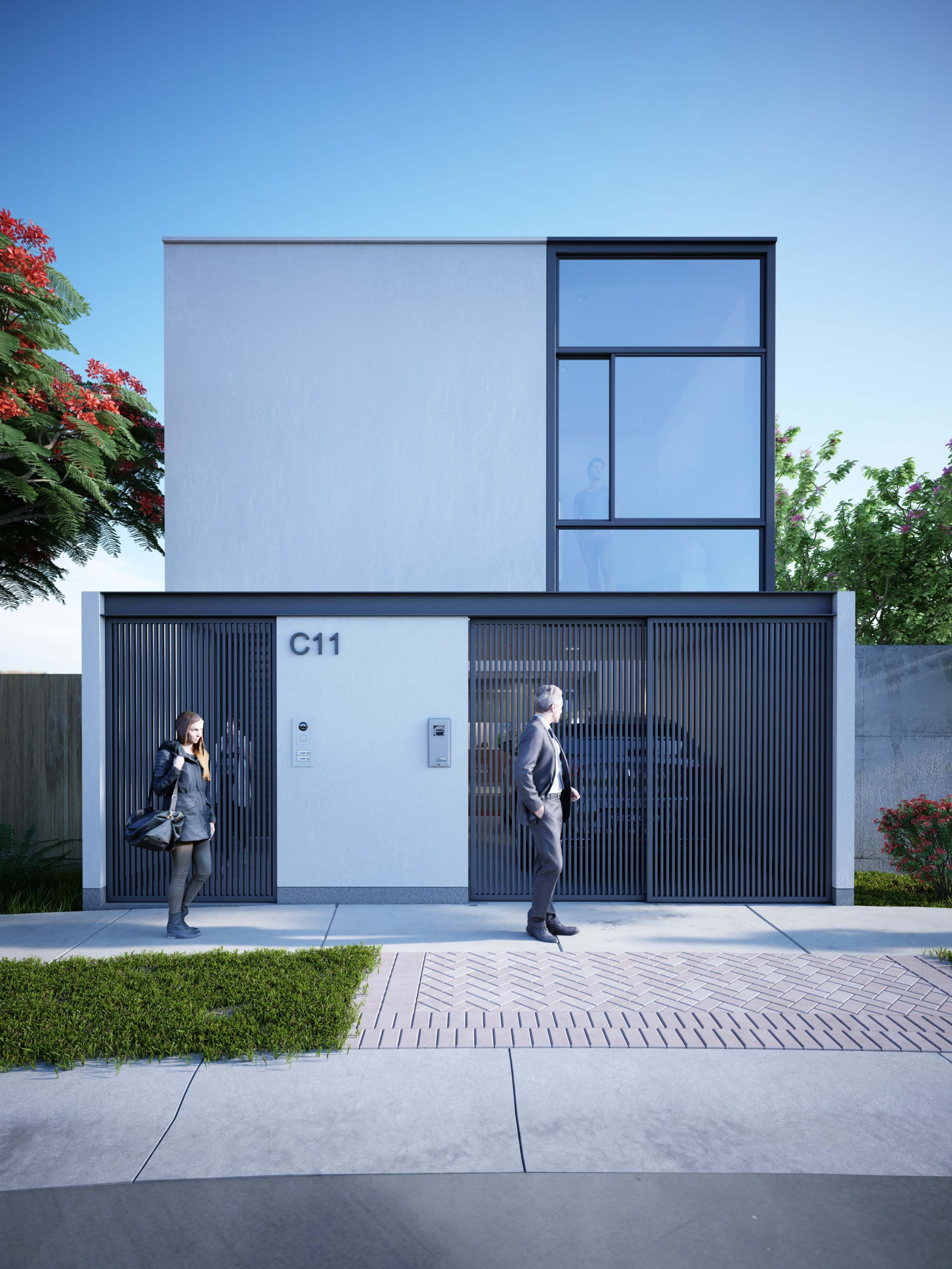 CASA  EN LOTE DE 6 ML DE FRENTE